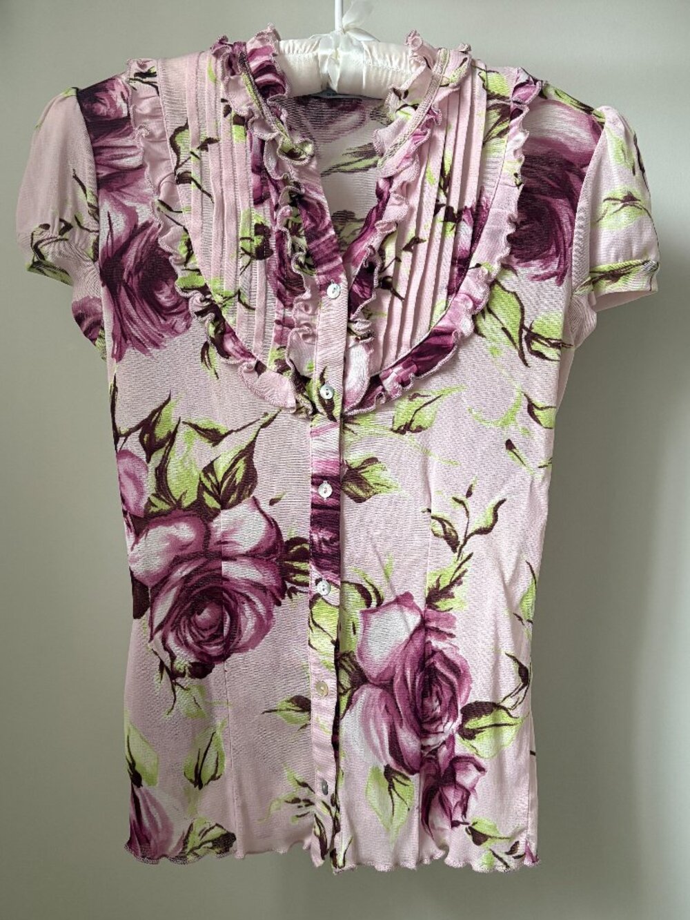 Gisella M Floral Sheer Ruffle Business/Work Top